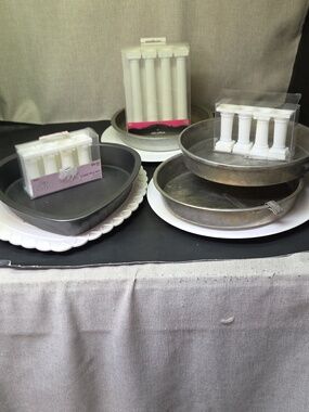 Bundle Cake separator plates, pillars, pans  for Weddings, & special events